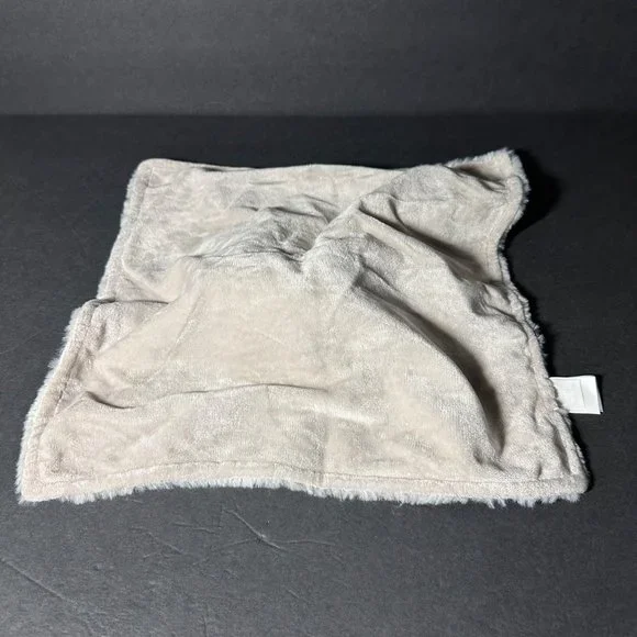 Okie Dokie Beige Taupe Teddy Bear Lovey Security Blanket Baby Plush Soft Toy - Picture 8 of 10